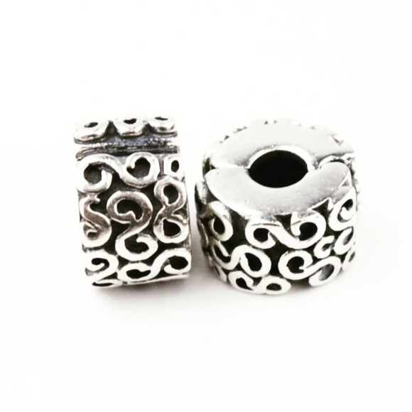Pandora Accessories - 2 Authentic Pandora charm clips , silver hallmarked ALE S925 " S shape "…